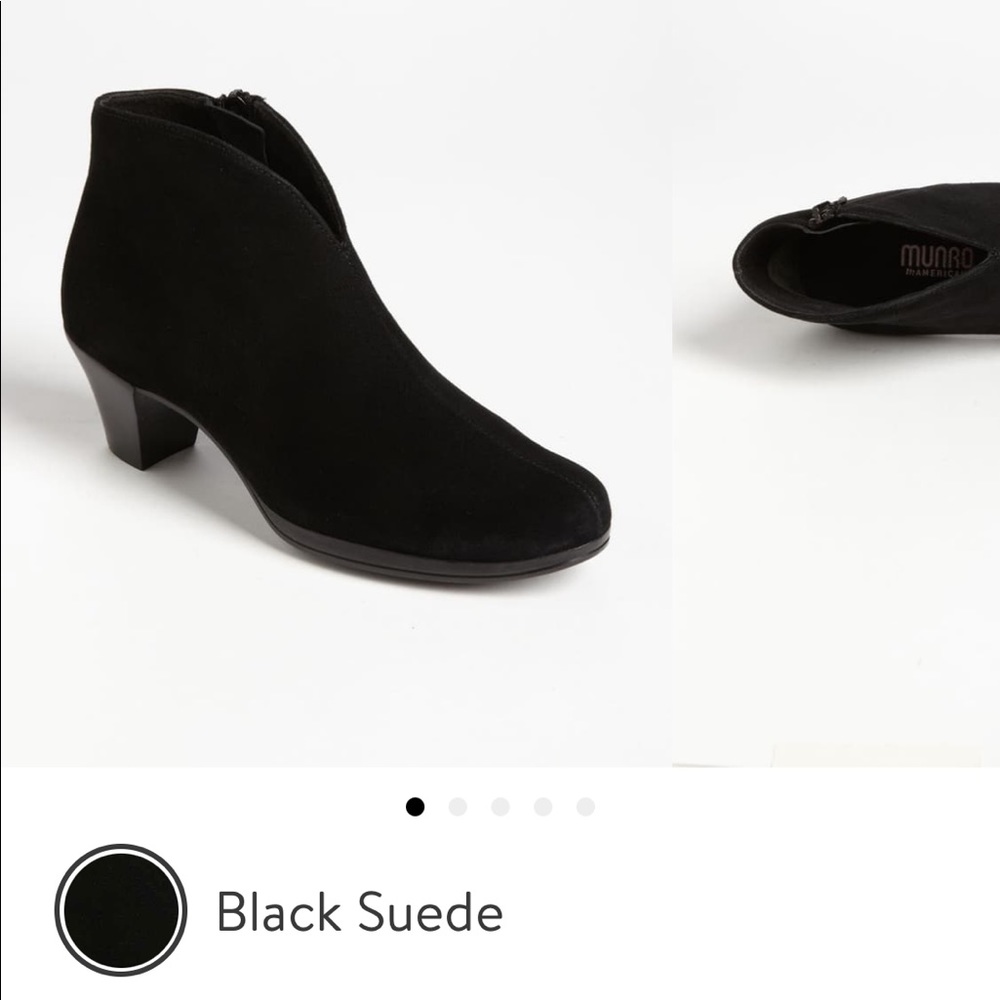 Munro Black Suede Ankle Boots - Robyn (unworn)
